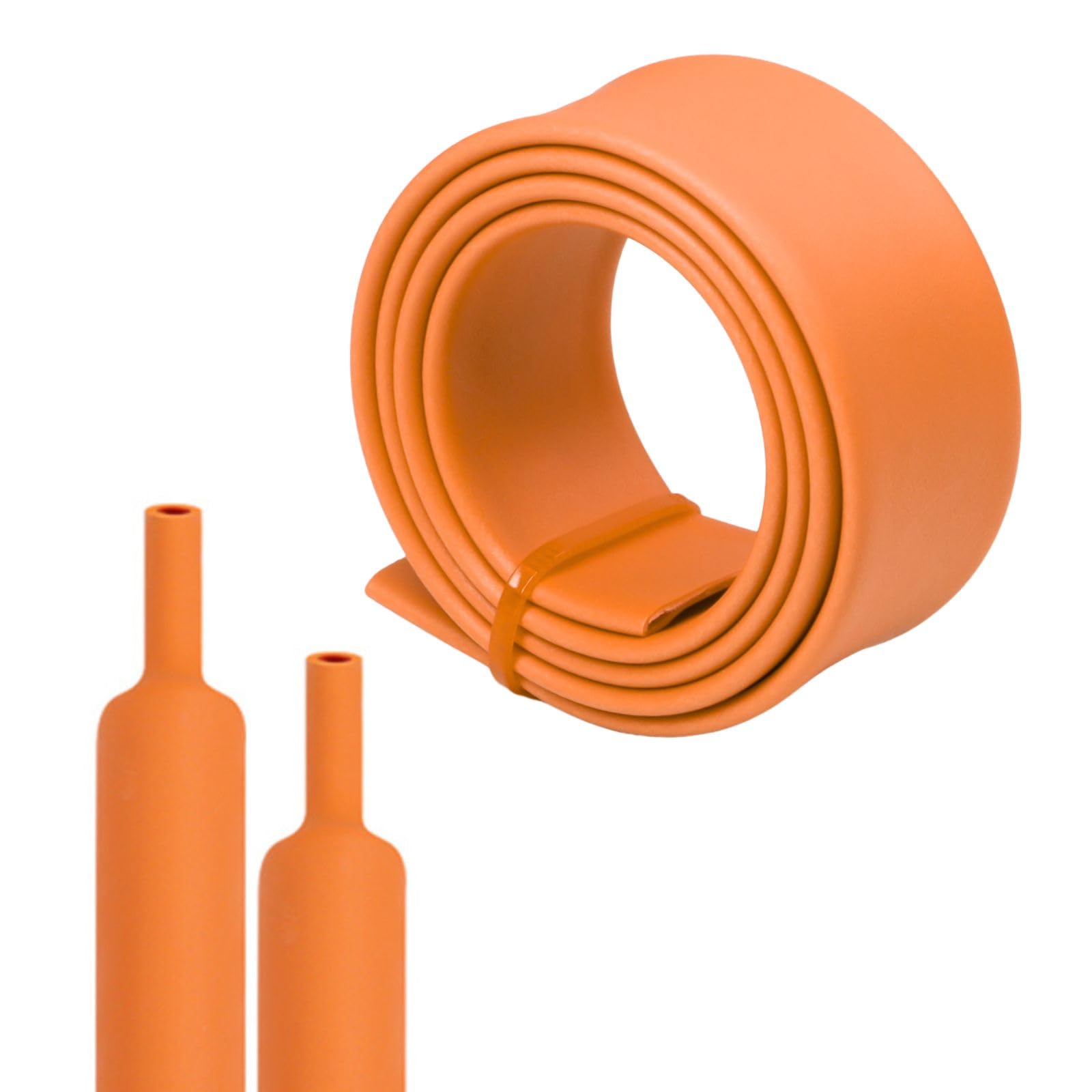 HOLED 5/8" 3:1 Heat Shrink Tubing Roll, Dual Wall Adhesive Lined Wire Shrink Wrap Tubing Insulation Sealing Waterproof Oil-Proof Anti-Friction (Orange