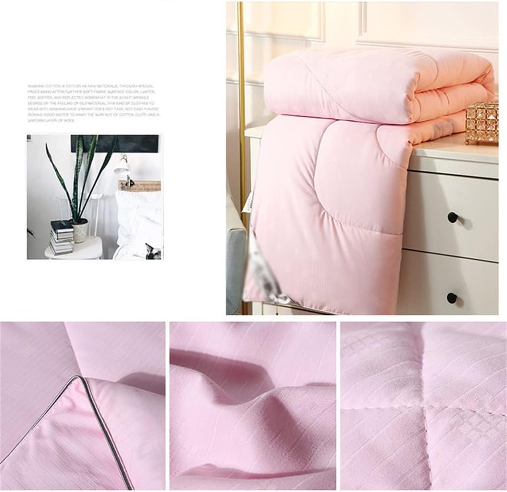 Handmade Summer Cotton Quilt Hotel Blanket Sleep Silk Comforter 7.9 x 9.1 inches (200 x 230 cm) Bedspread Warm Duvet (Color: D, Size: 86.6 x 94.5 inches (220 x 240 cm), 8.9 lbs (4 kg), D 78.5 x 90.6
