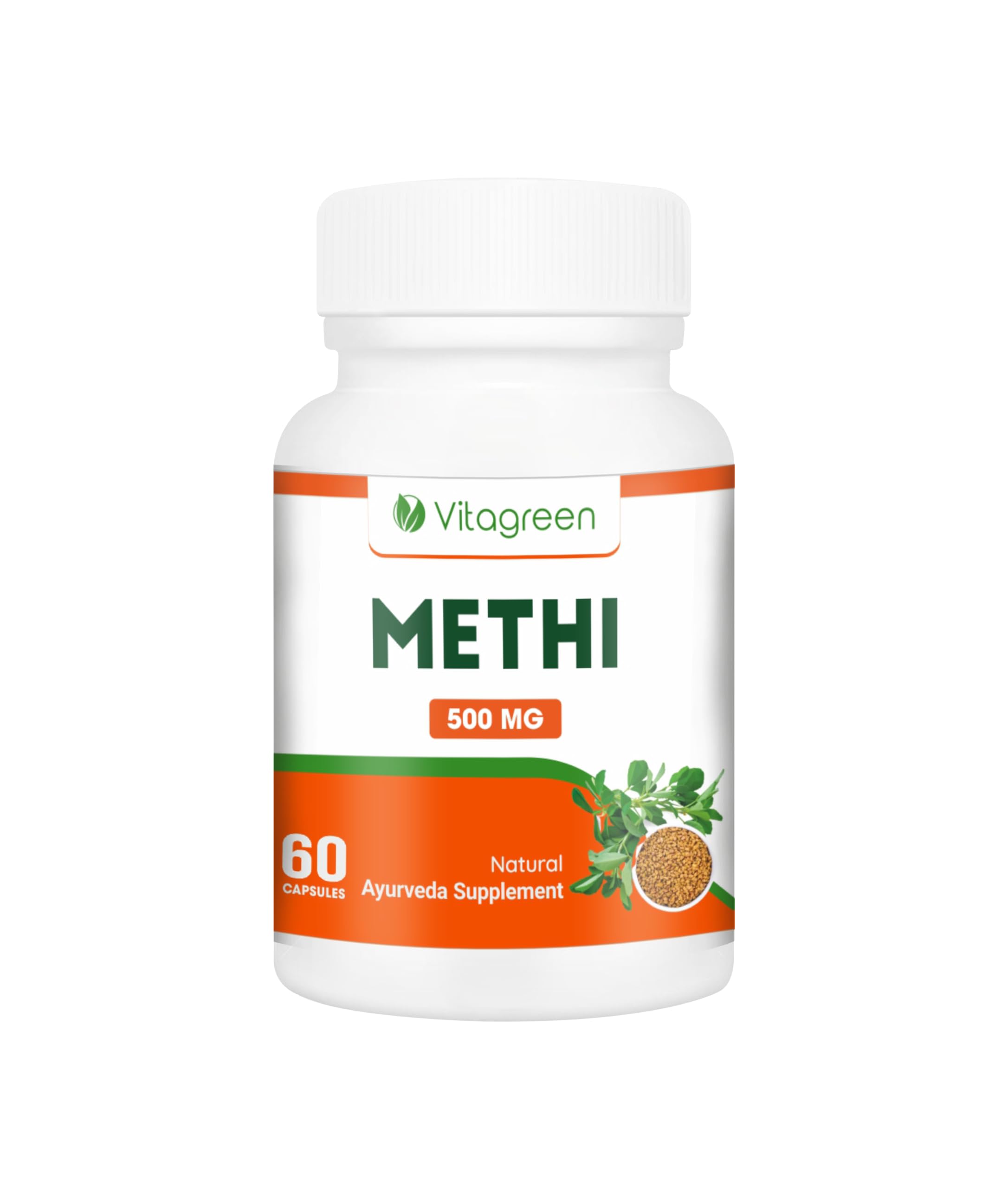 VitaGreen METHI For Diabetic & Female Care, 500 mg, 180 Capsules, (Pack of 3) 100% Natural Herbal Supplement