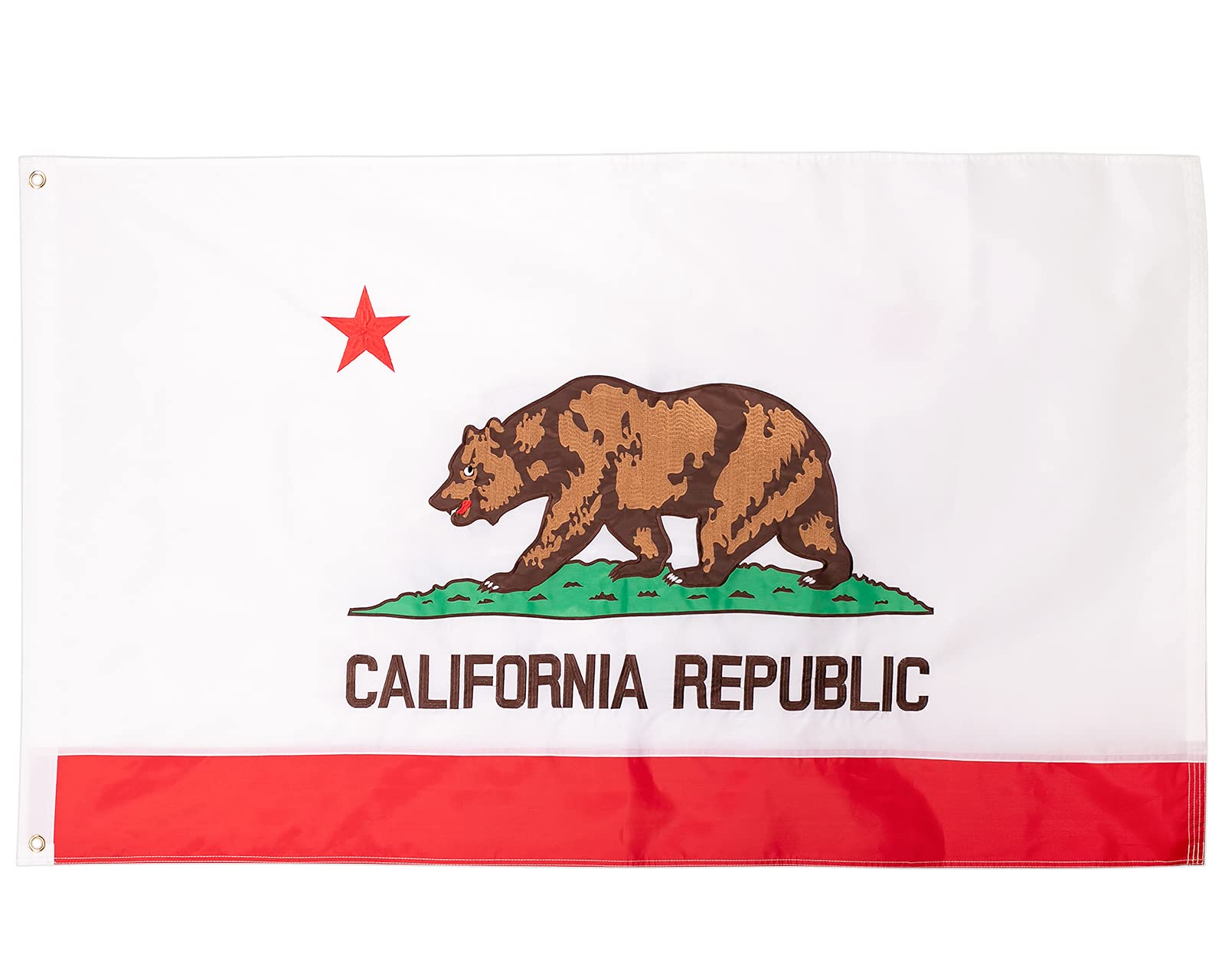 California Flag 3x5 Outdoor - Heavy Duty Nylon California State Flags with Embroidered Stars, Sewn Stripes and Brass Grommets(3x5 Feet)