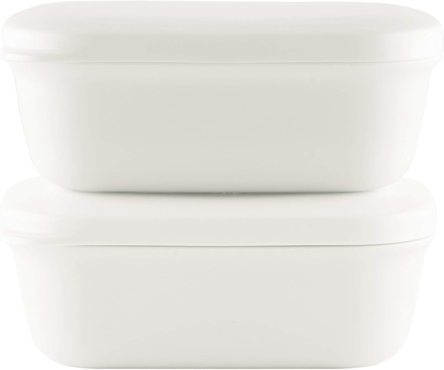 2 PCS White Square Soap Dish Container Lid Removable Drainer - Soap Case Box Travel Gym Shower Bathroom Kitchen Sinks