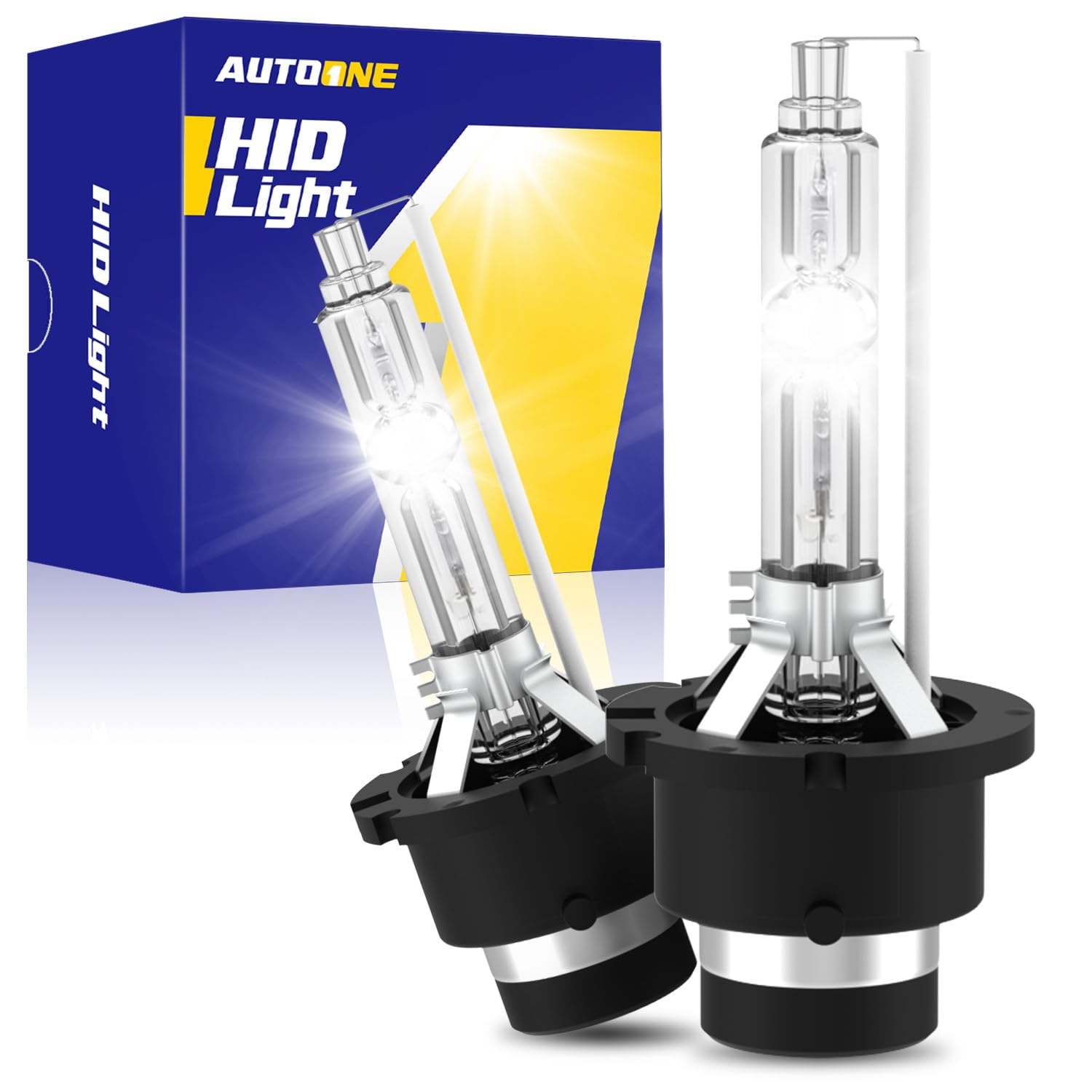 AUTOONE D4S HID Headlight Bulbs, 30000LM 6000K Cool White, 600% Brightness