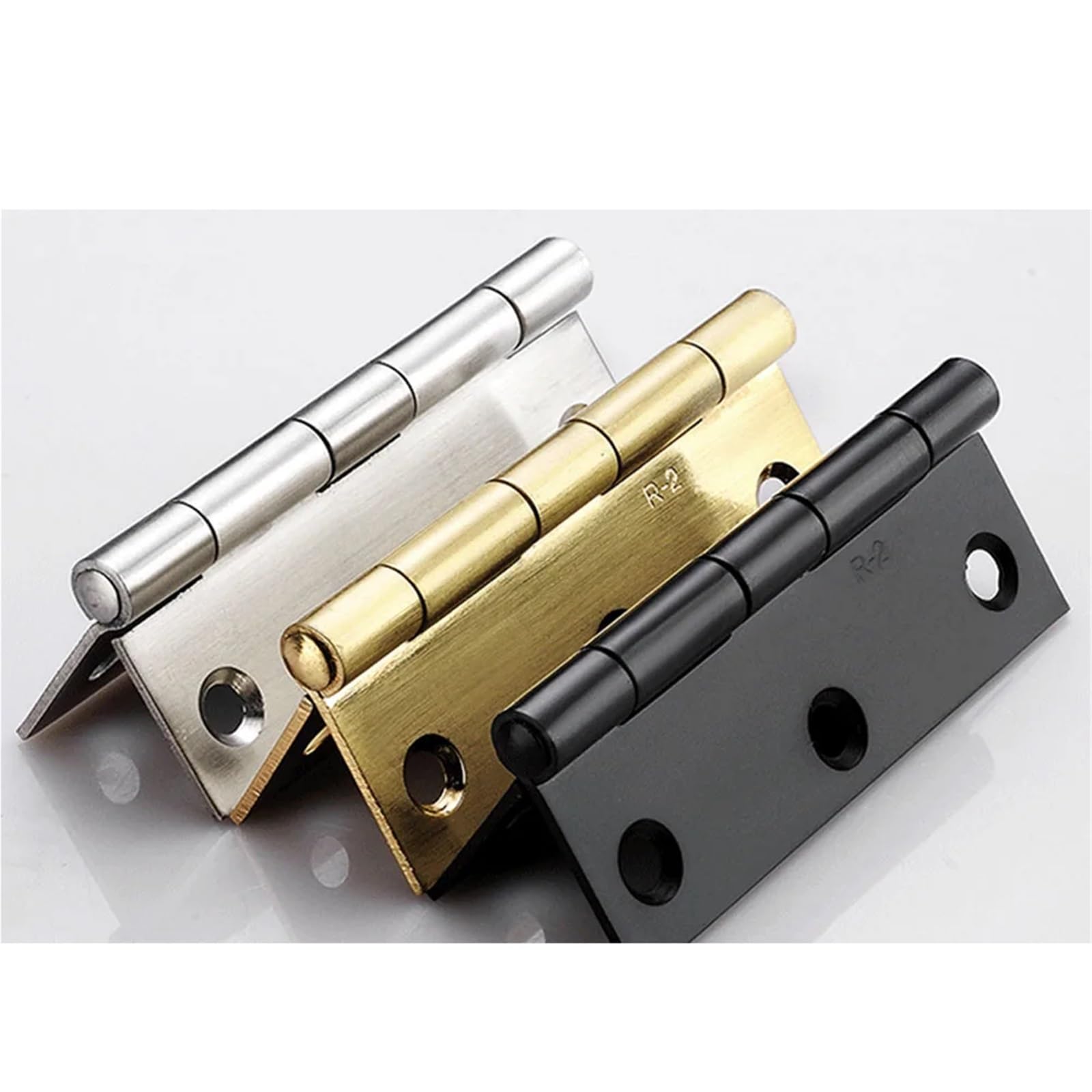 Bisagras de plataforma de acero inoxidable de 1 a 4 pulgadas, bisagra pequeña, 2 piezas(Black,2 inch)