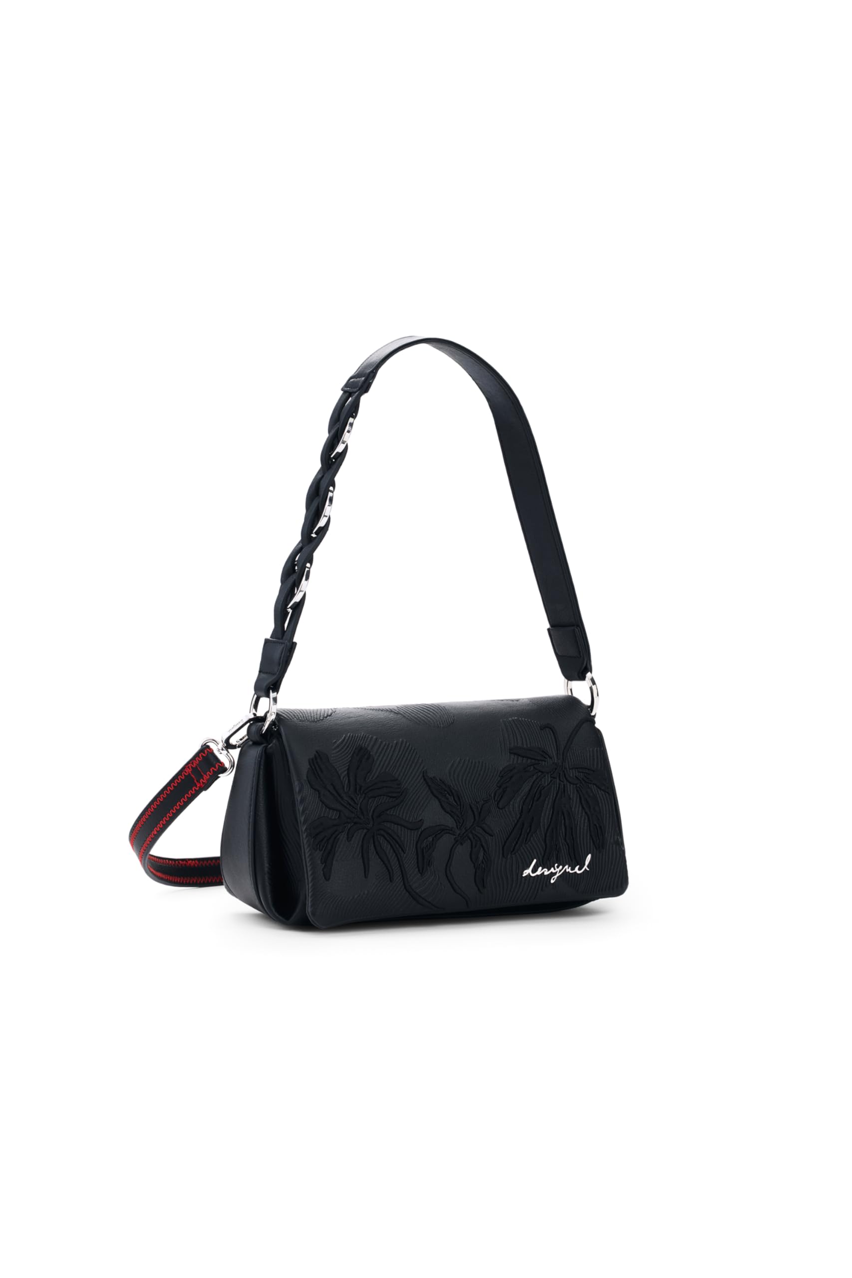 Desigual bolso bandolera bolso de hombro Mirenis Naron Mini Flap Bag Black negro