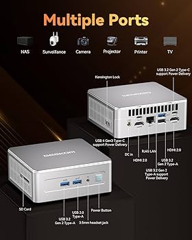 GEEKOM Mini PC AE7, Processador AMD Ryzen 9 7940HS Mini Computador