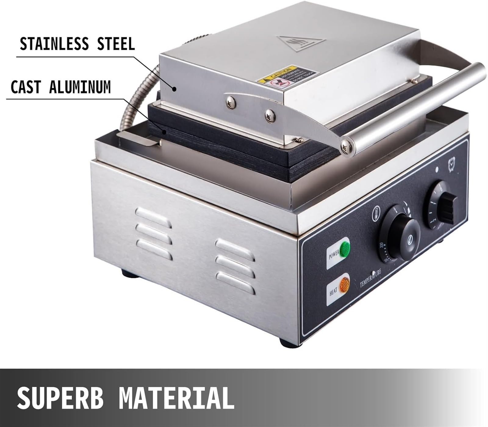 Máquina eléctrica para Hacer donas Dulces de 6 Agujeros, de Acero Inoxidable Antiadherente, para Uso Comercial, para Hacer donas, Waffles y Galletas Gaufriers, electrodoméstico de,