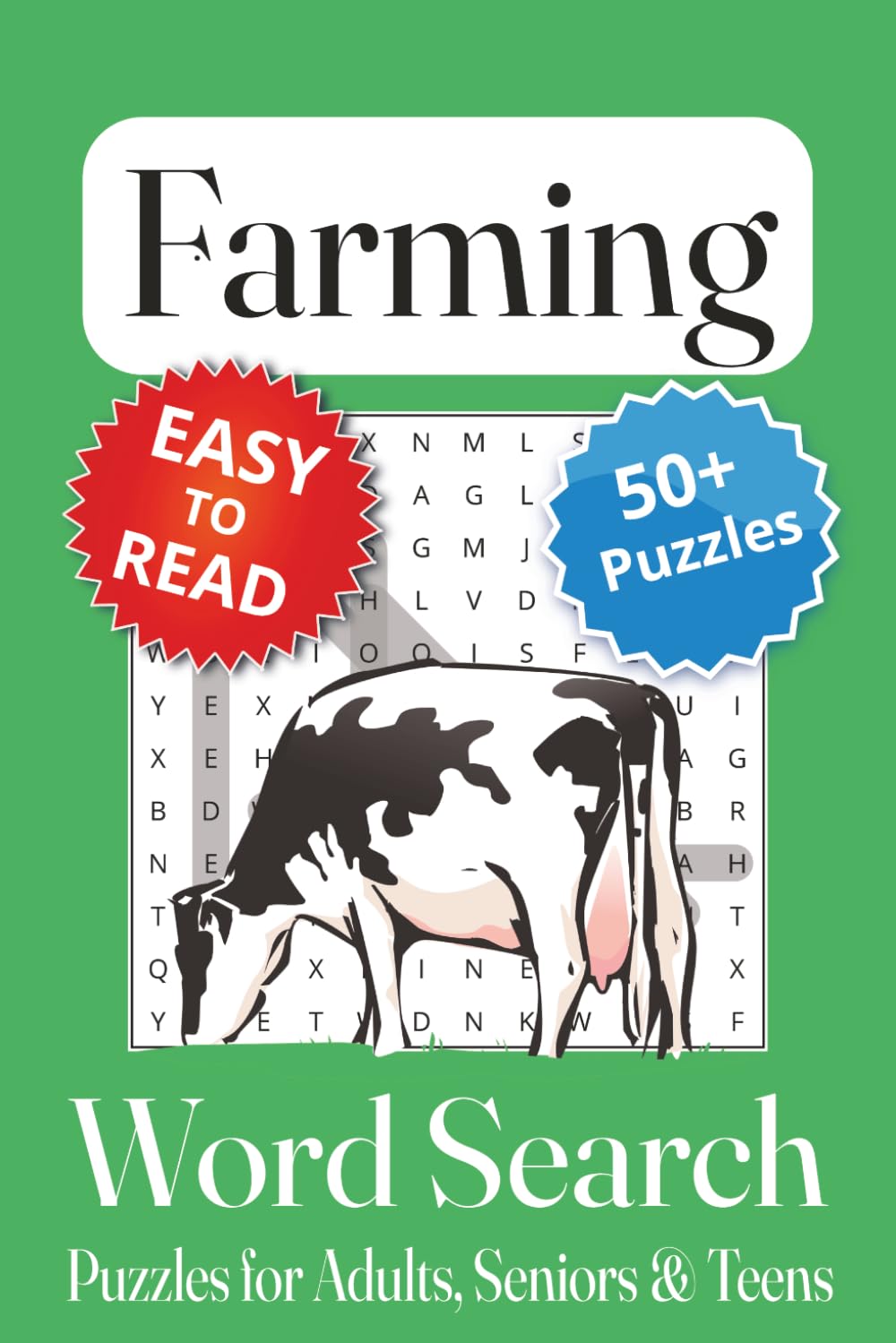 Farming Word Search Puzzle Book: Word Searches with Easy to Read Print about Farming | 6x9 inches, 110 pages | 50+ Puzzles