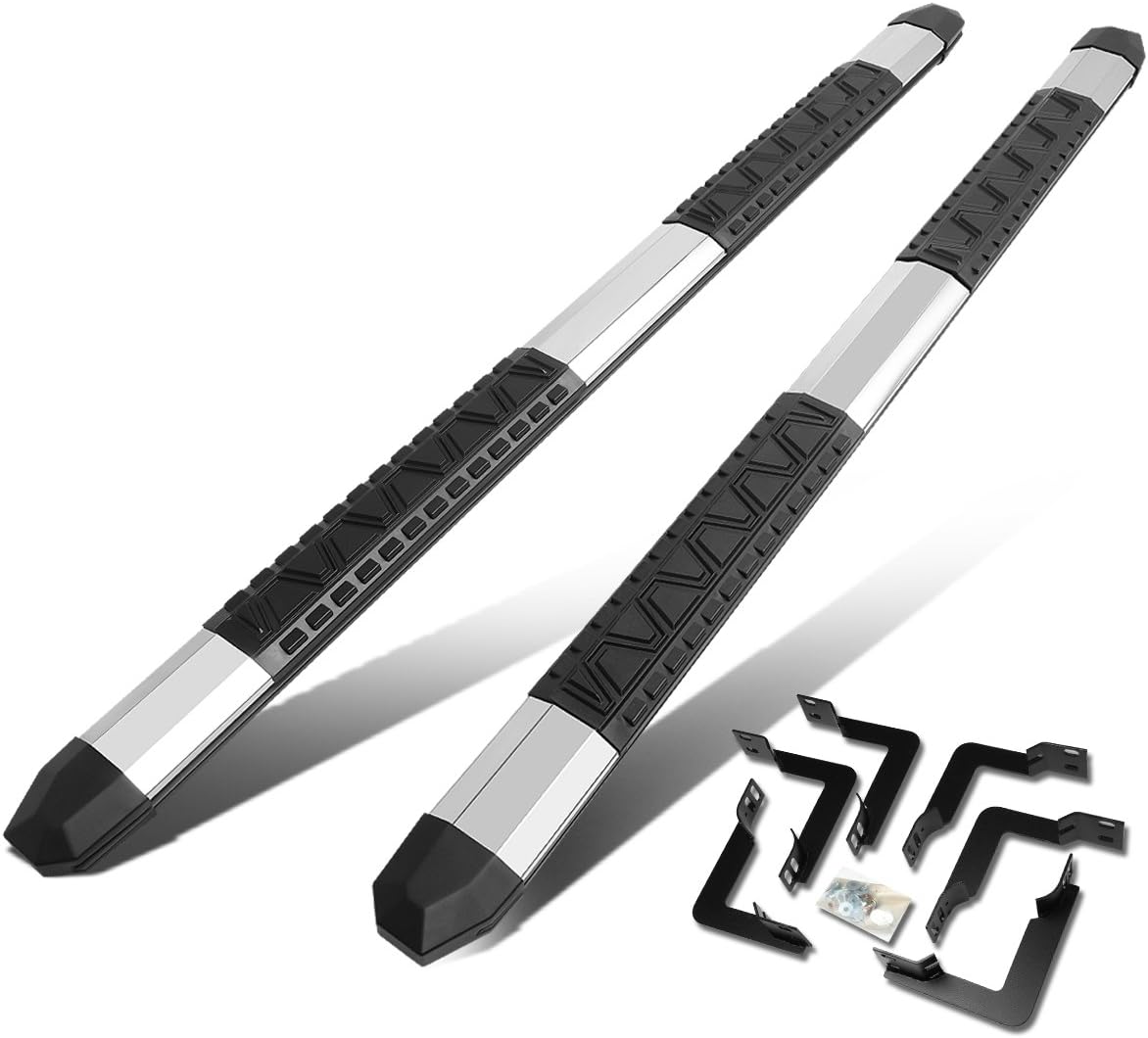 Auto Dynasty 5 Inches Running Boards Side Step Nerf Bar Compatible with 2004-2015 Titan A60 H61 Crew Cab, Aluminum, Polished Chrome