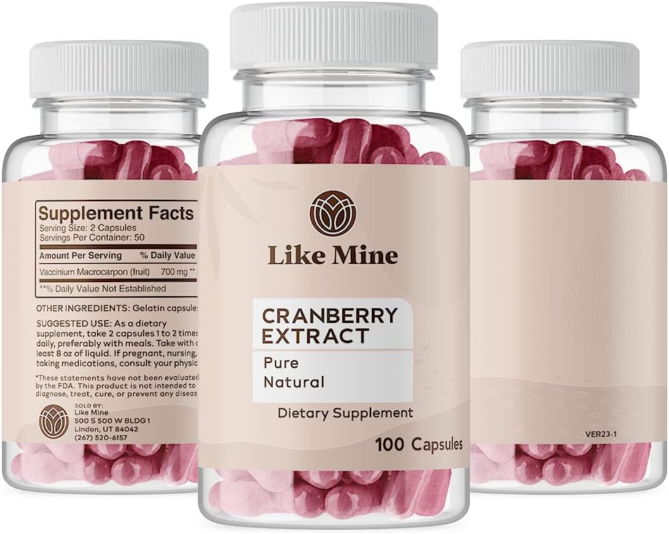Like Mine Cranberry Extract (100 Capsules) Pure, No Additives, Single Ingredient (100 Count) - Image 4