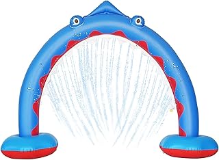 Nadmuchiwany zraszacz łuku wodnego nadmuchiwany tęczowy podwórko letni zraszacz zabawka jest lekka i wygodna, łatwa do przenoszenia i nie zajmuje miejsca. Ten zraszacz ma bardzo żywy