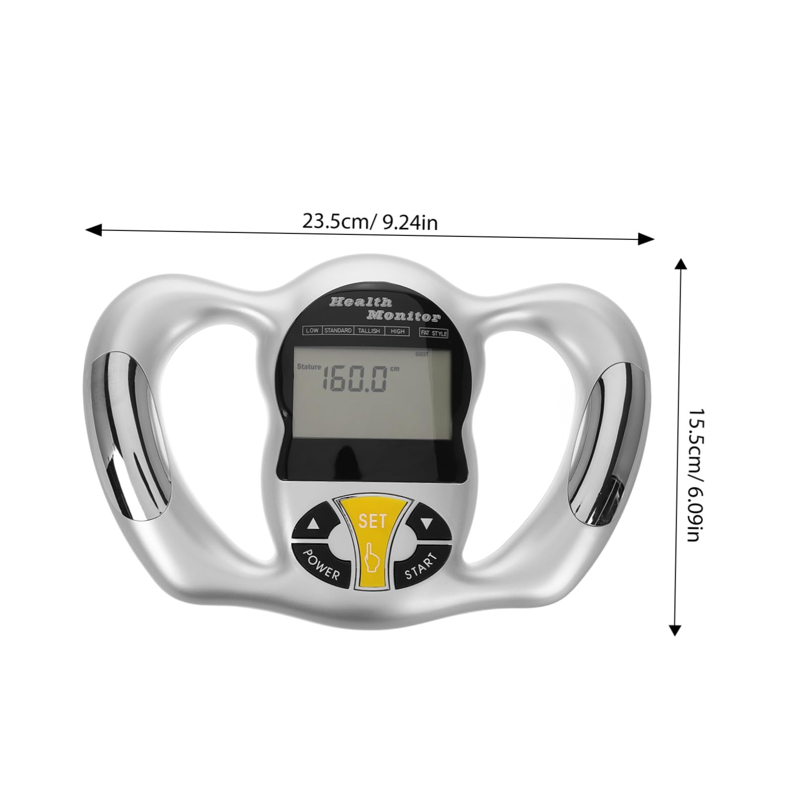 Medidor de Grasa Corporal Portátil Abs Pantalla Lcd y Bmi