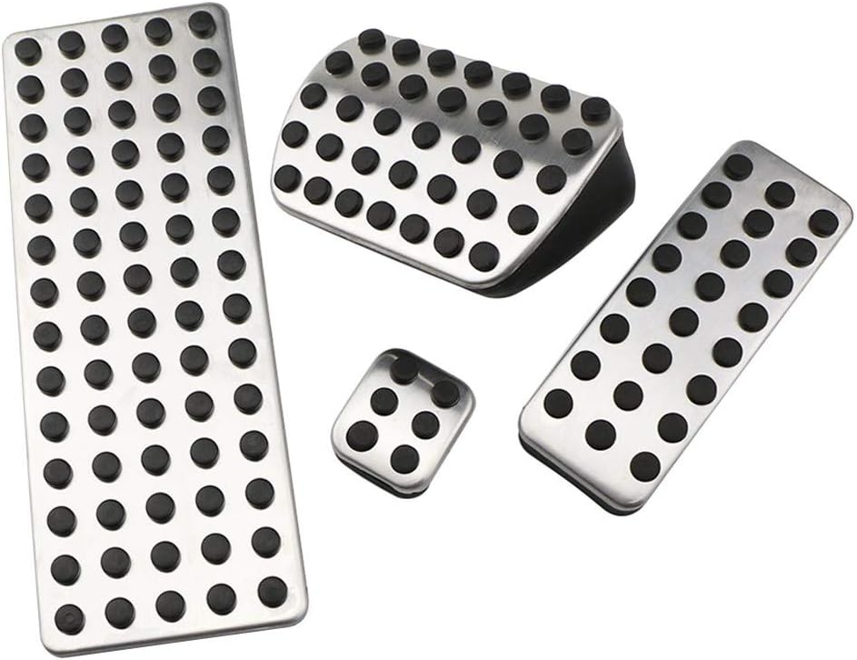 Brake Accelerator Pedal Cover,Stainless Steel Gas Foot Rest Pedal Pads Covers Kit Fit for MercedesBenzA B CLA GLA ML GL R Class W176 W245 W246 C117 W117 X156 W164 W166 X164 X166 W251,AT