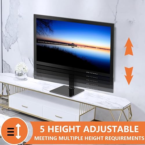 Miniatura 6 de KKTONER Soporte de monitor de computadora individual giratorio de movimiento completo, soporte para escritorio Vesa para pantalla de 13 a 32