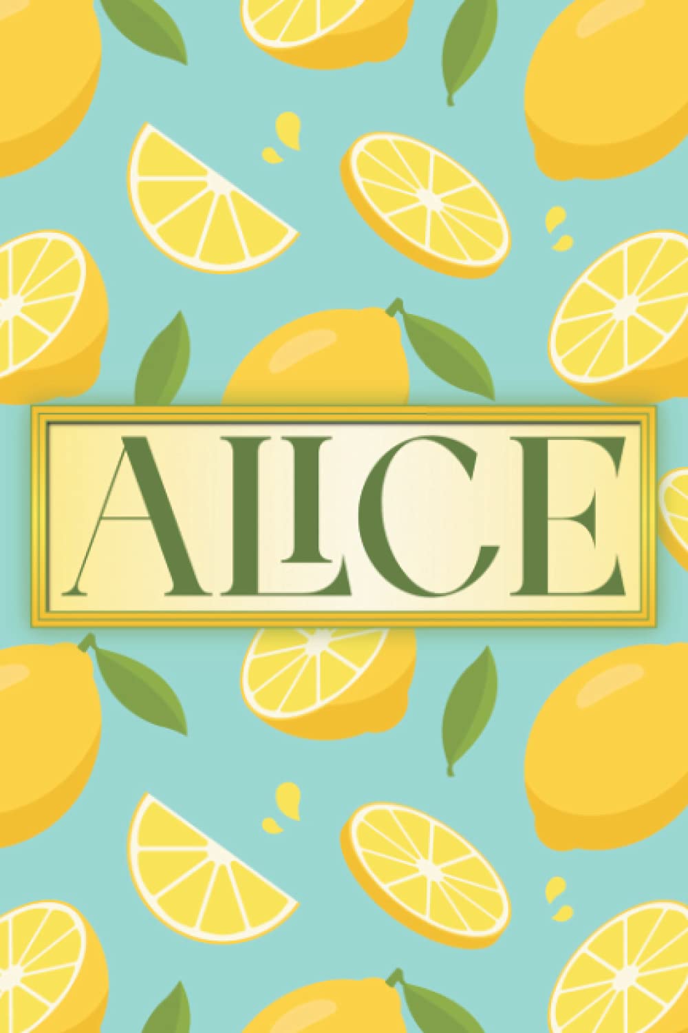 Alice name gift: Lemon Notebook personalized gifts for Alice