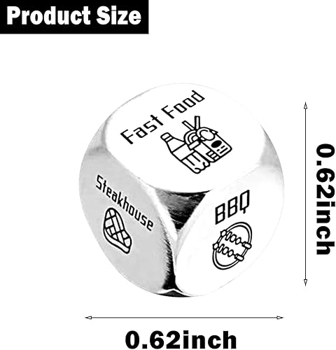 Miniatura 4 de 5 piezas de dados de comida para tomar decisiones para novio, tomador de decisiones de alimentos, regalos de aniversario, regalos para novio, novia,