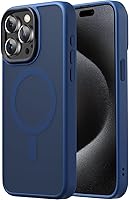 Vista 71 de Funda magnética para iPhone 15, resistente a las caídas, sensación de piel mate, a prueba de golpes, delgada, negro mate