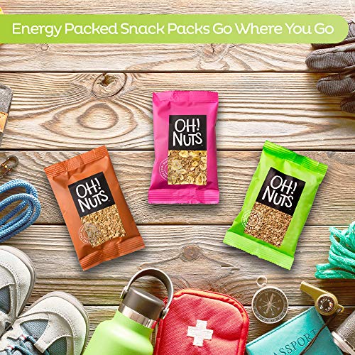 Oh! Nuts Granola Single Serve Packs | Healthy Gourmet Set W/ 12 Assorted Serving Size Bags Of Toasted Oats, Nuts & Dried Fruit | Perfect High Protein Pantry Snacks For Cold Cereal, Yogurt & More #TOP4