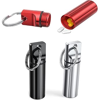 Small Pill Box Key Ring Pill Box Pack of 3