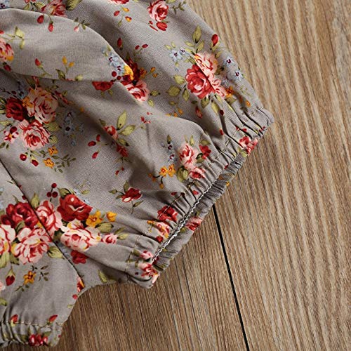 Roupas De Bebe Menina Conjunto Body, Shorts Floral e Lacinho de Cabeça Tamanho:De 3 a 6 meses