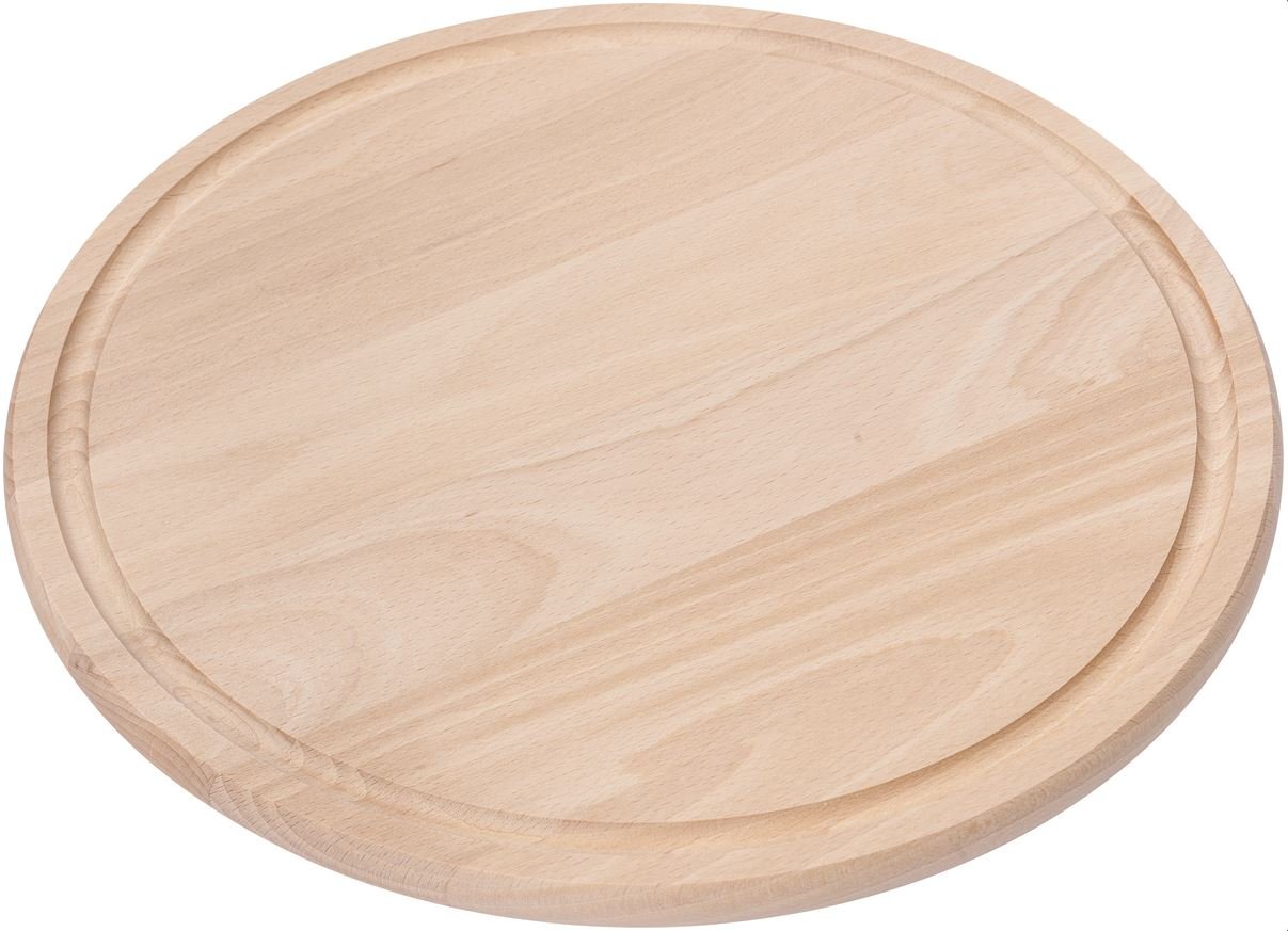 12x KESPER Fleischteller Ø 30 cm Höhe 1,5cm Buchenholz Servierteller Holzteller