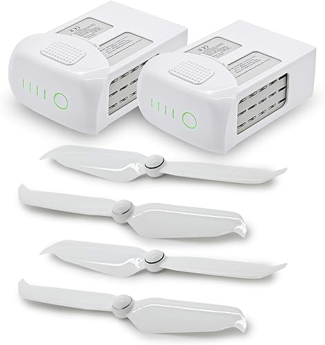 ExpertPower 2 pares de hélices 9455S Plus 2 unidades de alta capacidad (15.2 V 5870 mAh) Combo de baterías de repuesto de vuelo inteligente para