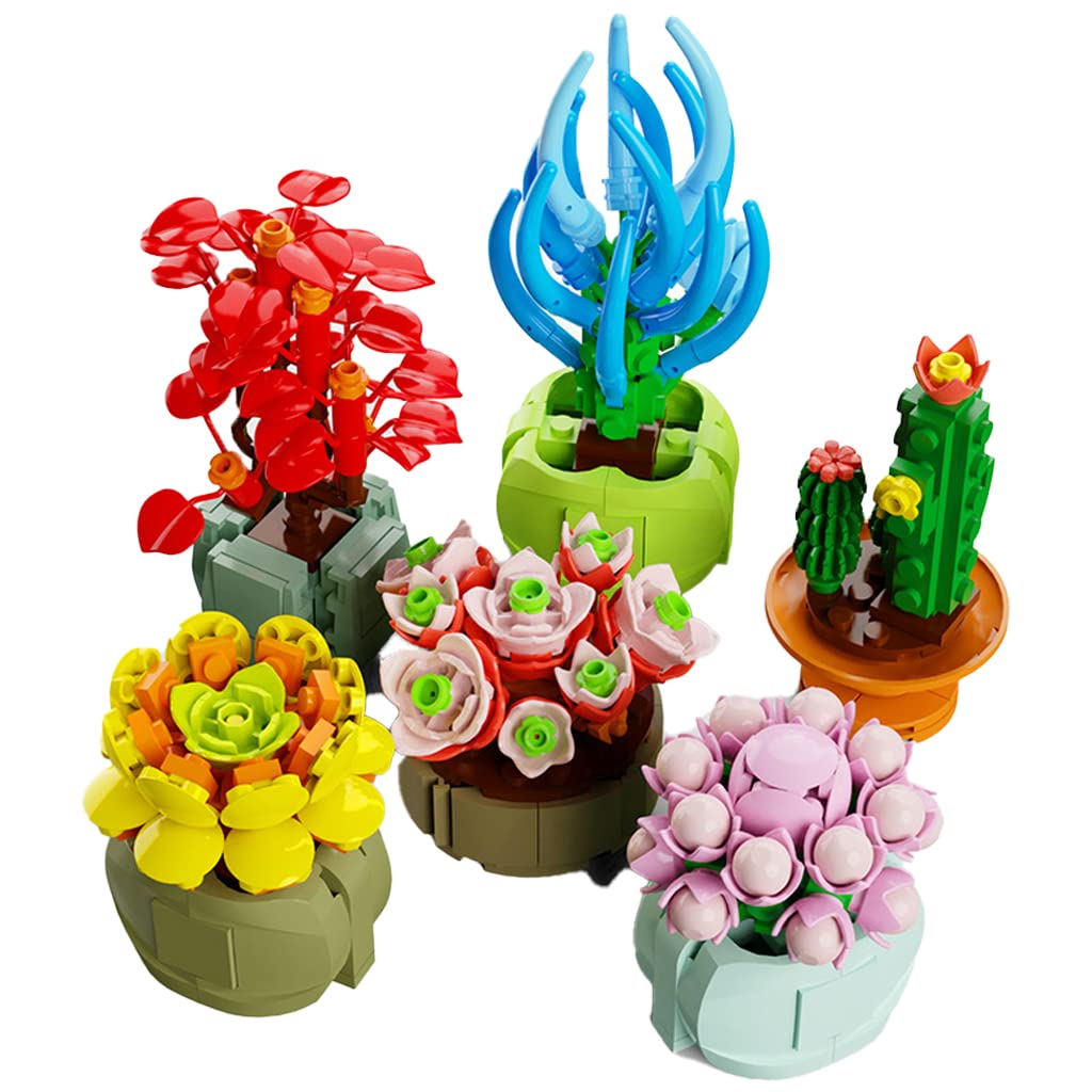 Blind Box Toys , Flowerpot Building Blocks , Mystery Boxes Assembling Toys, Create Have Fun Building Block Decorate Gift