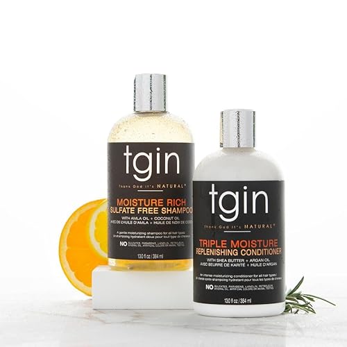 Miniatura 7 de tgin Champú hidratante y acondicionador Duo para cabello natural cabello seco cabello rizado 13 onzas líquidas paquete de 2