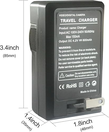 Miniatura 8 de Cargador de batería NB-6LH NB-6L NB-4L NB-8L para Canon PowerShot SX530 HS, SX540 HS, SD780 es, SD1100 is, SD630, ELPH 300 HS, ELPH 100 HS, ELPH 330