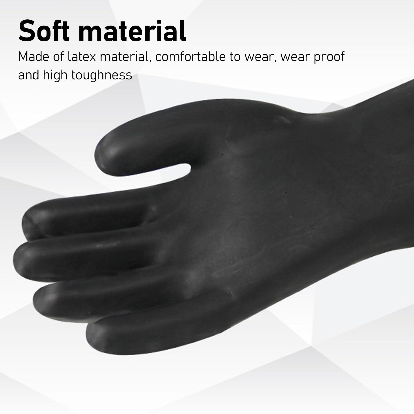 Fockety Guantes resistentes para chorro de arenas, 1 par de guantes de látex resistentes al desgaste de 82 cm para cabina de chorro de arenas, para trabajo de seguridad con chorro