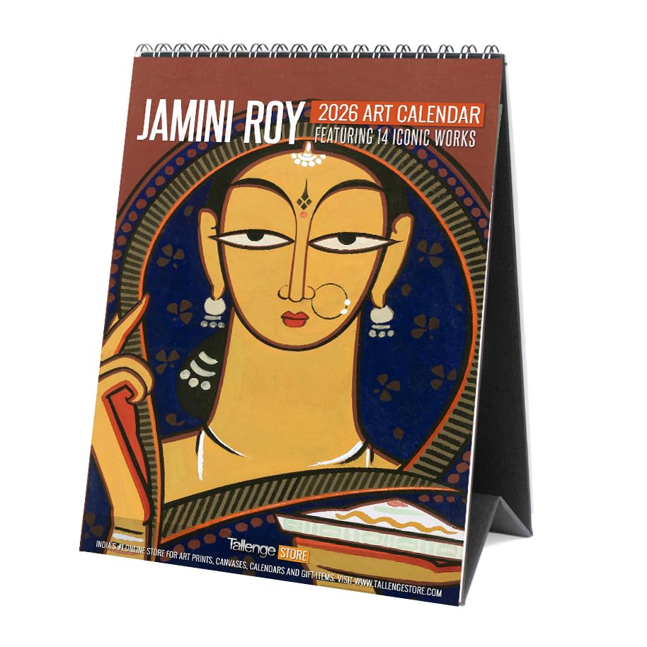 Image of Tallenge - 2026 Desk Calendar - Art By Indian Master - Jamini Roy - 6 x 9 Inches for Home & Office (Paper, Desk Calendar)