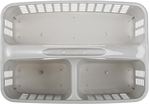 Miniatura 3 de Lawei Paquete de 4 cestas de plástico para ducha con compartimentos, organizador portátil de suministros de limpieza con asa, organizador de