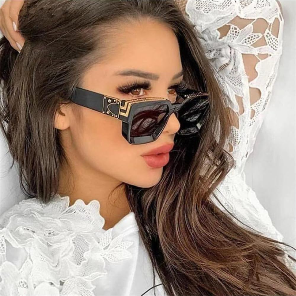 Duże kwadratowe okulary przeciwsłoneczne damskie okulary przeciwsłoneczne męskie Outdoor Driving Fashion Eyewear UV400