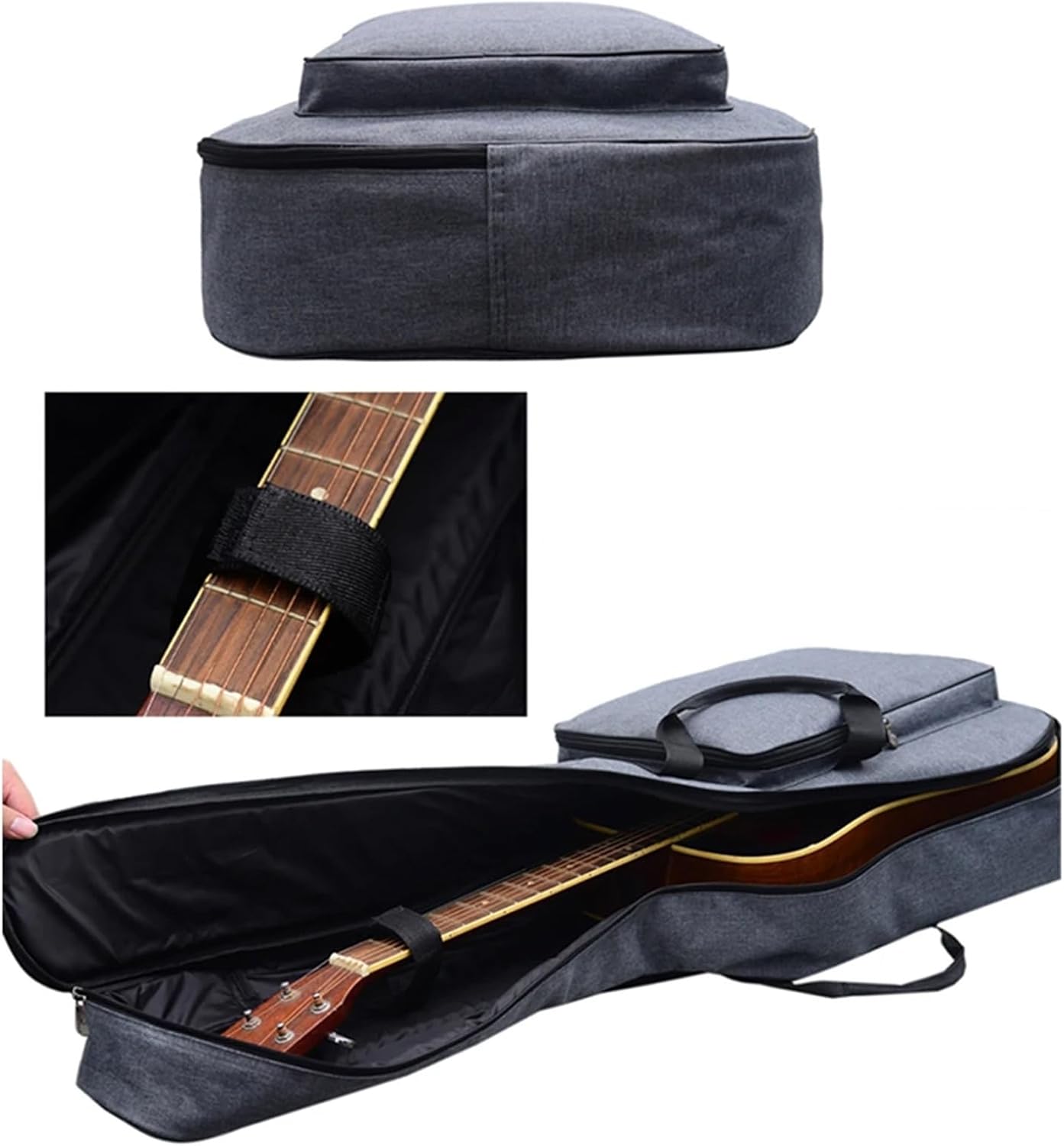 42" 43" Acoustic Guitar Case Protective Accessory for Jumbo Body Acoustic Guitars(Gray)