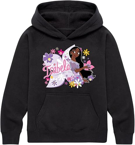Disney Encanto - Isabela - Toddler And Youth Pullover Hooded Fleece Sweatshirt - Size 5T Black
