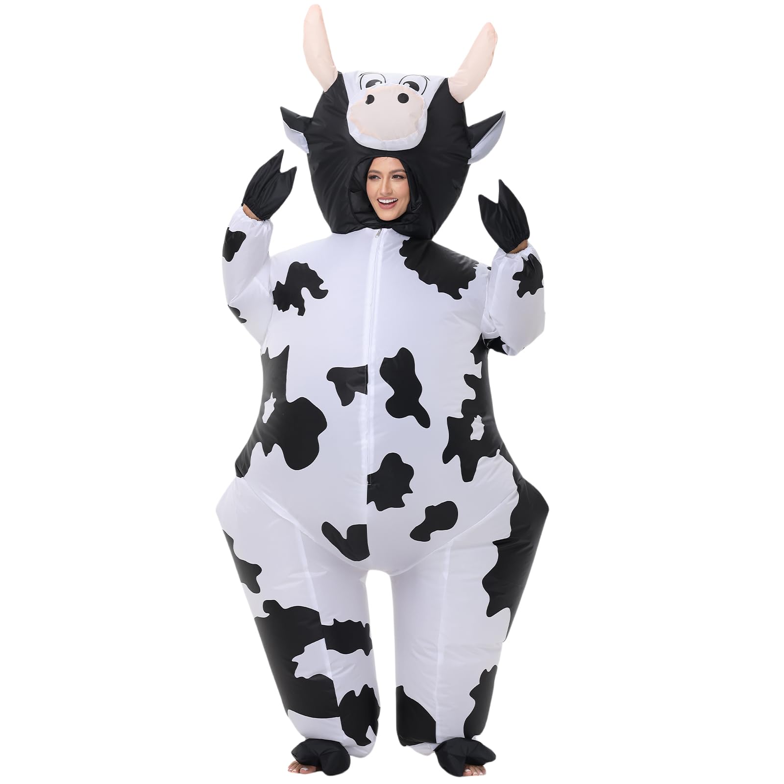 mromt inflatable cow costume adult animal costume halloween inflatable costume christmas cow blow up suit for women cosplay