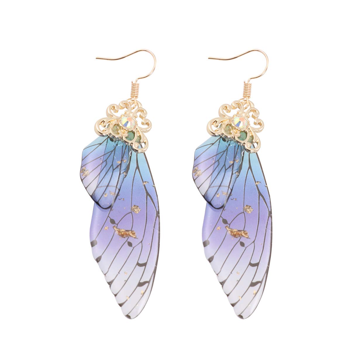 Generic Butterfly Wing Earrings, 1 Pair Butterfly Dangle Earrings for Women Girl, Butterfly Wing Drop Earrings Fairy Dragonfly Wings Hook Earrings Imitation Wing Earring, Purple (B0B2DMSVJL) Amazon Price History, Amazon Price Tracker