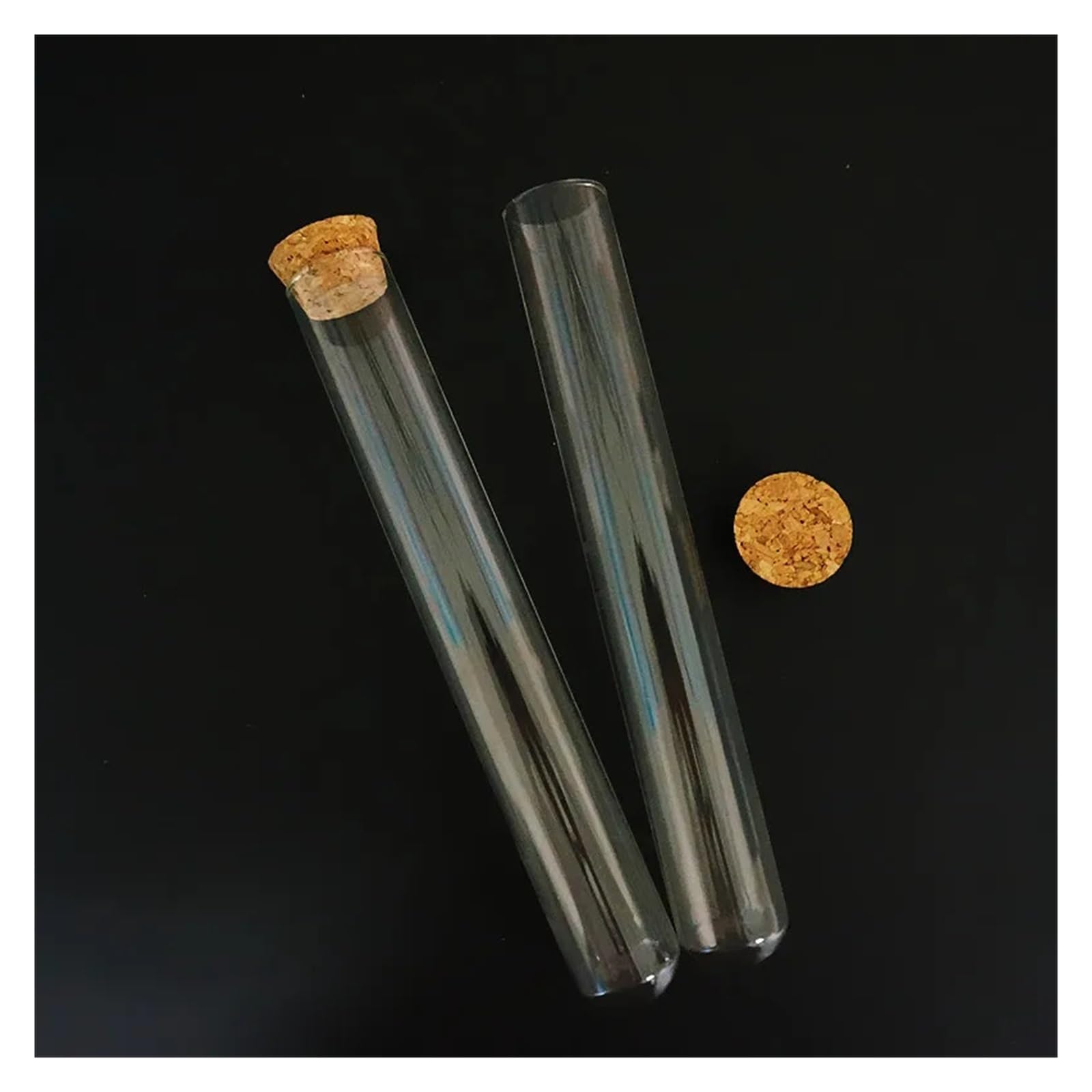 6 Teile/los 25x200mm Transparent Runden Boden Reagenzgläser Aus Glas Mit Kork Holz Stopfen For Labor Container