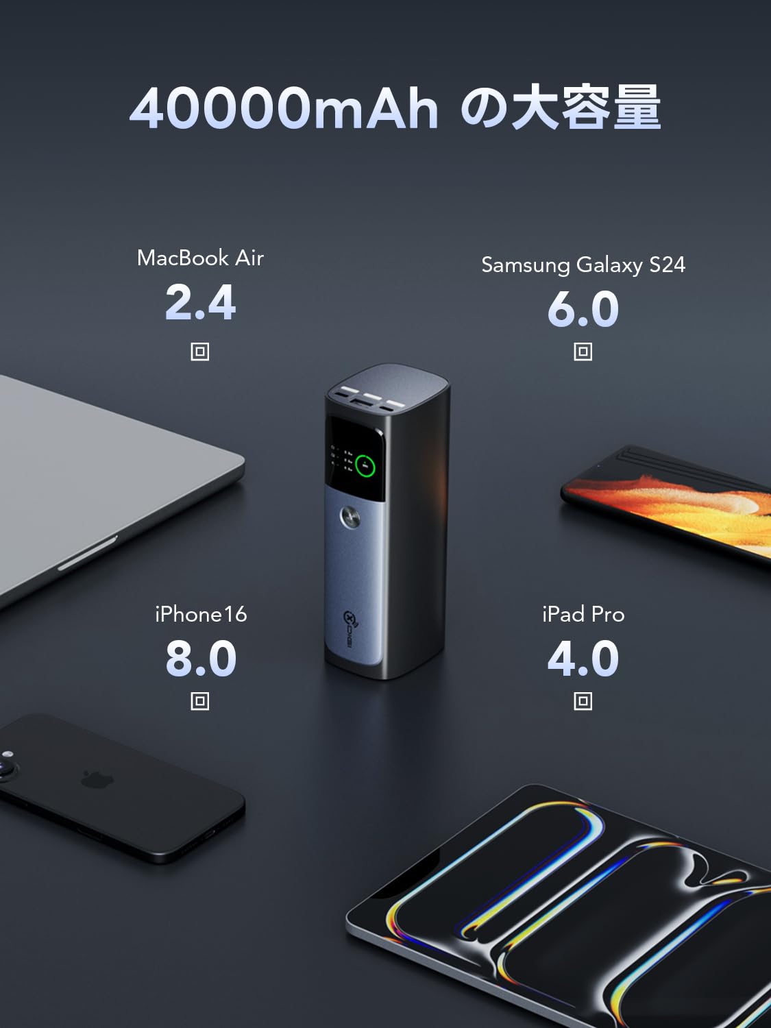 スマホアクセサリー X DIGI PB4100 Power Bank 40000mAh Amazon | X DIGI Power Bank (40000mAh / 大容量モバイル