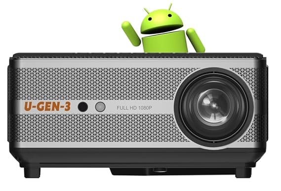 BORSSO Ultima GEN-3, Android 9, Fully Closed Engine Projector 1080p Native, 2600 ANSI (2X Brighter), Short Throw, Auto Focus & Keystone, HDMI…