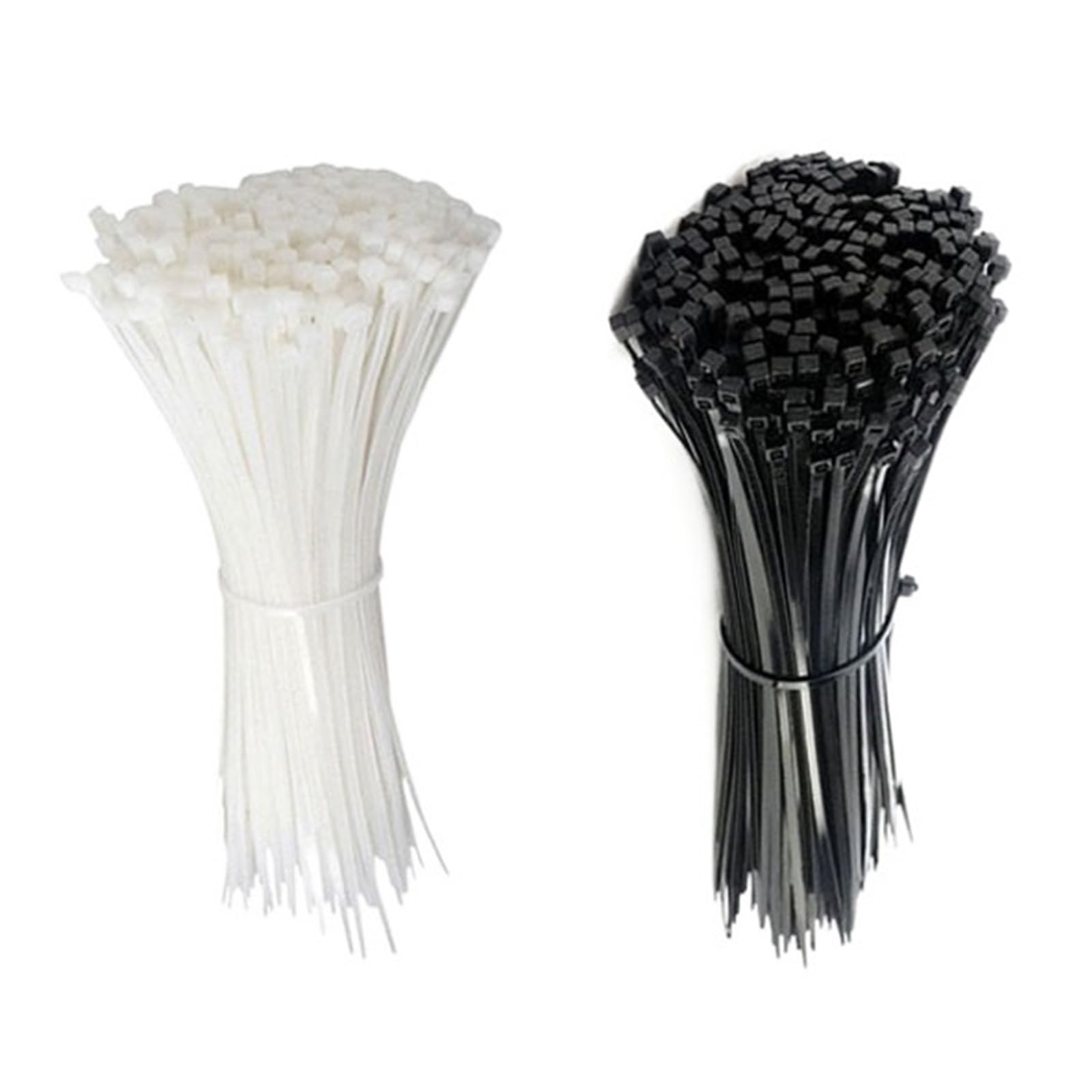 Nylon Cable Tie Buckle， Cable Tie White Black 3X mm Self-Locking Nylon 100 Pcs(Black,3x120)