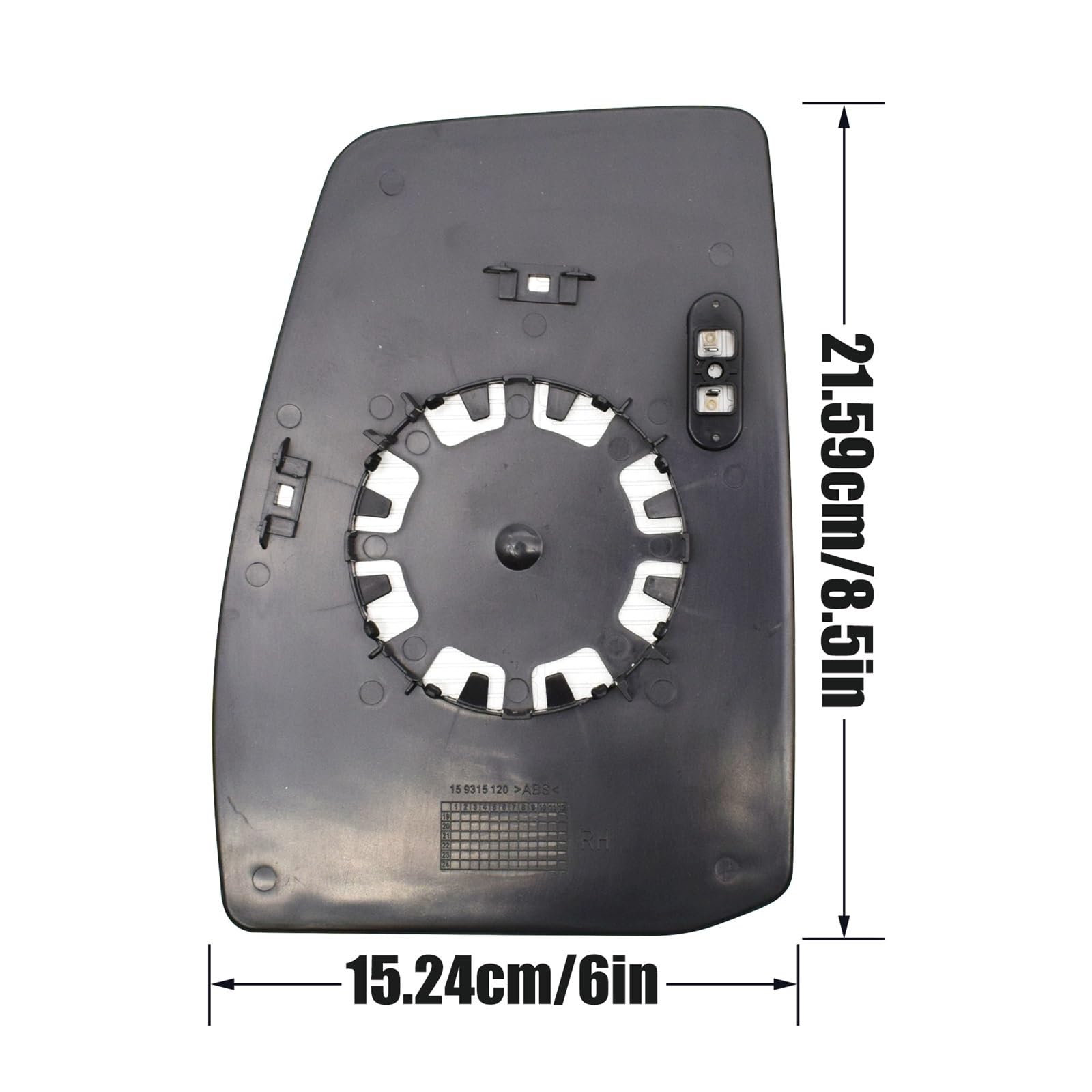 Verre Rétroviseur pour Ford pour Transit pour Personnalisé pour Tourneo 2012-2021 Côté Gauche Côté Droit Extérieur Rétroviseur Verre Plus Grand Chauffage Glace Rétroviseur (Taille : Left and Right)