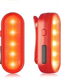 Clip On Torch/Flashlight, LED Waterproof Running Lights for Runners USB Rechargeable Safety Chest Lights for Walking at Ni...