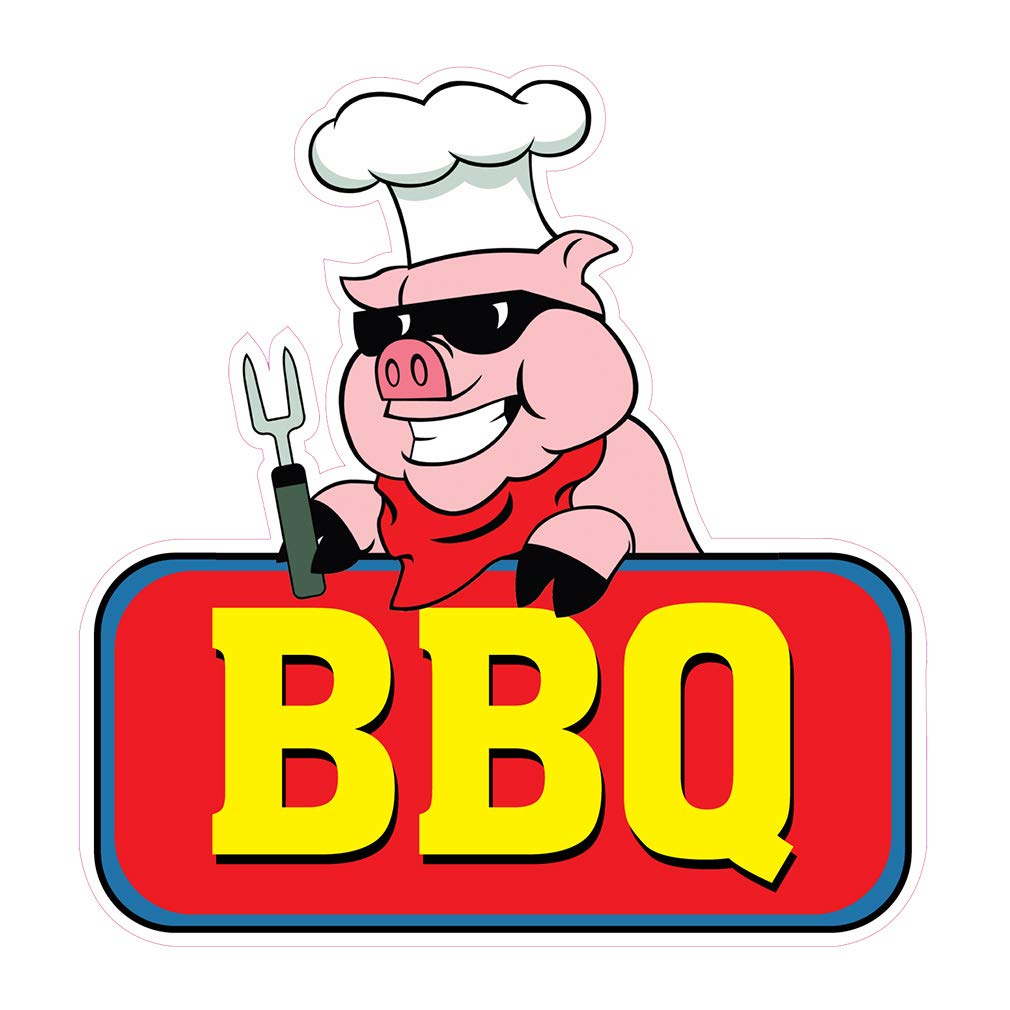Food Truck Decals BBQ Concession Restaurant Die-Cut Vinyl Sticker U63 & Sign 36 in on Longest Side