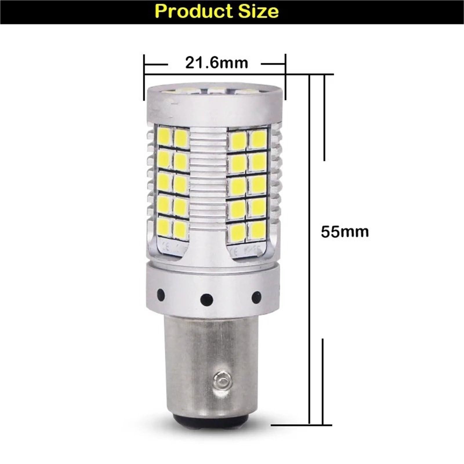 Clignotants Latéraux pour Clignotants DRL Frein/Queue Lig Parking 1157 LED Pas D'hyper Flash 21W Ambre Jaune P21/5W BAY15d Ampoule LED Clignotant De Voiture(Rouge)