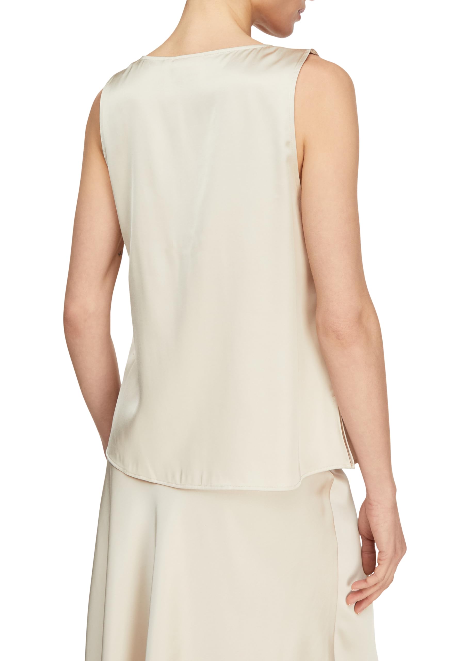 Comma Satin-Wasserfall-Top