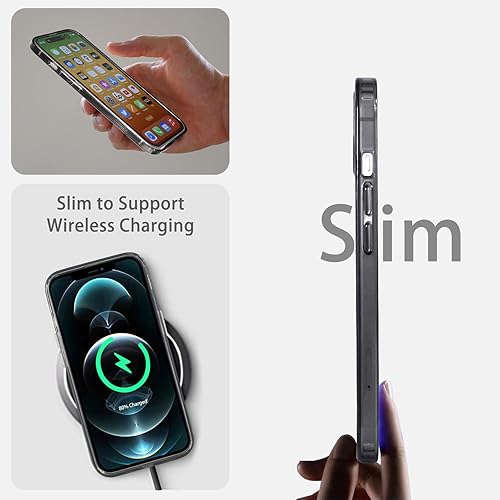 Miniatura 4 de JJGoo Compatible con iPhone 12 Pro Max Funda transparente, transparente a prueba de golpes, delgada, antiarañazos, carcasa protectora trasera de