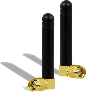 2-Pack Mini 915MHz LoRa Antenna 2dBi SMA Male 90 Degree Connector 915Mhz Right Angle Antenna for IoT/LoRa/RFID Devices Compatible with Wireless Modules, Routers, Sensors