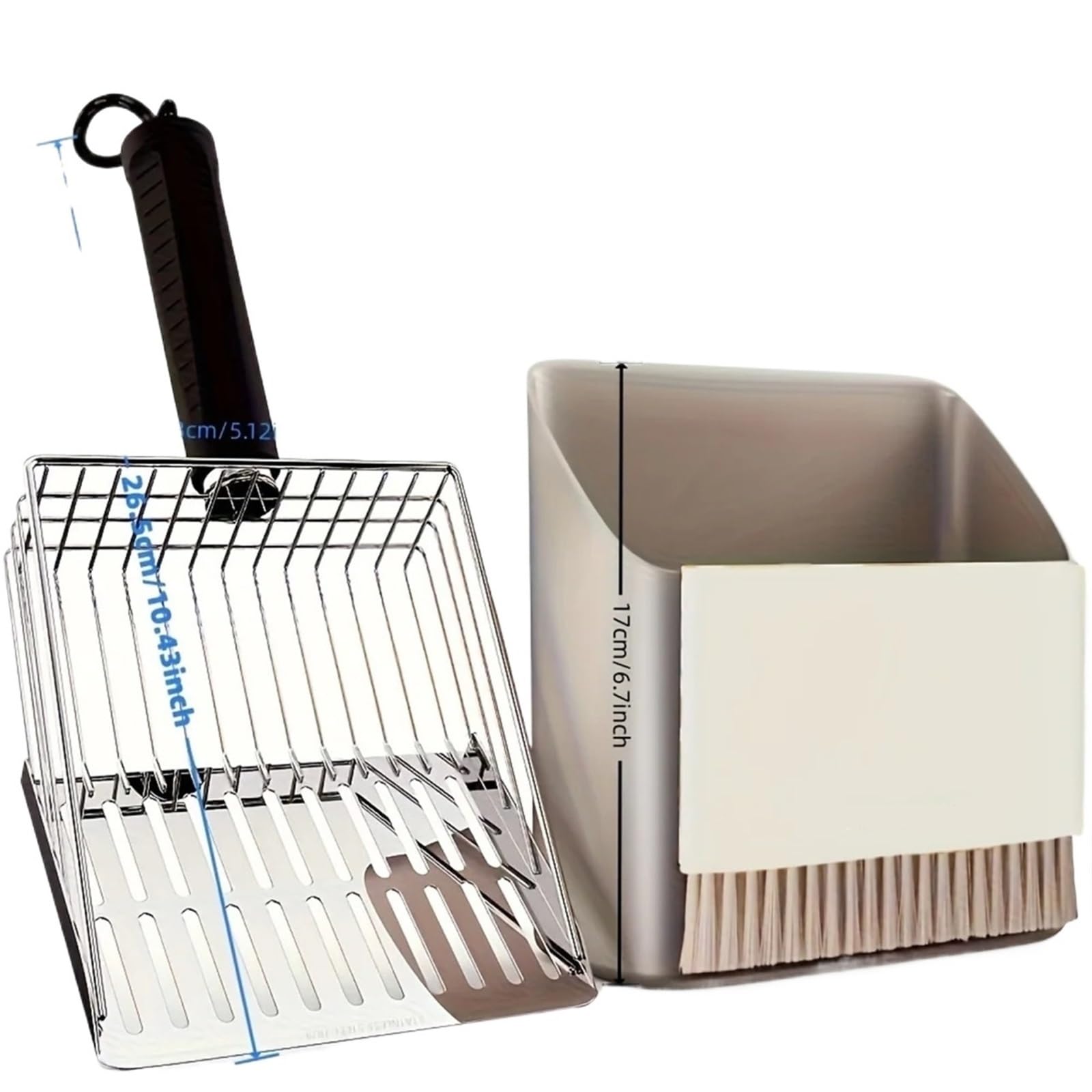Robustes Katzenstreuschaufel-Set Aus Metall