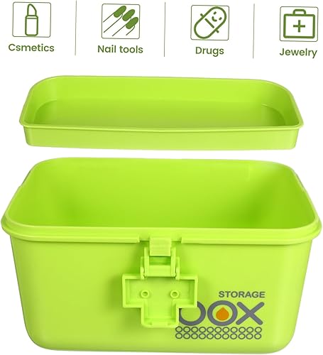 Miniatura 4 de Recipientes de primeros auxilios con tapas, contenedor para medicamentos con tapa, contenedor para medicamentos, asa con tapa, estuche de