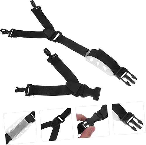 Miniatura 3 de Correa de barbilla para casco duro, 2 correas de barbilla para sombrero con ajuste multipunto y copa de barbilla suave, ajuste universal para casco